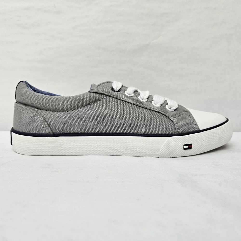 Tommy Hilfiger Cormac Core Casual Shoes 1958238 Grey Canvas White Kids Size 4